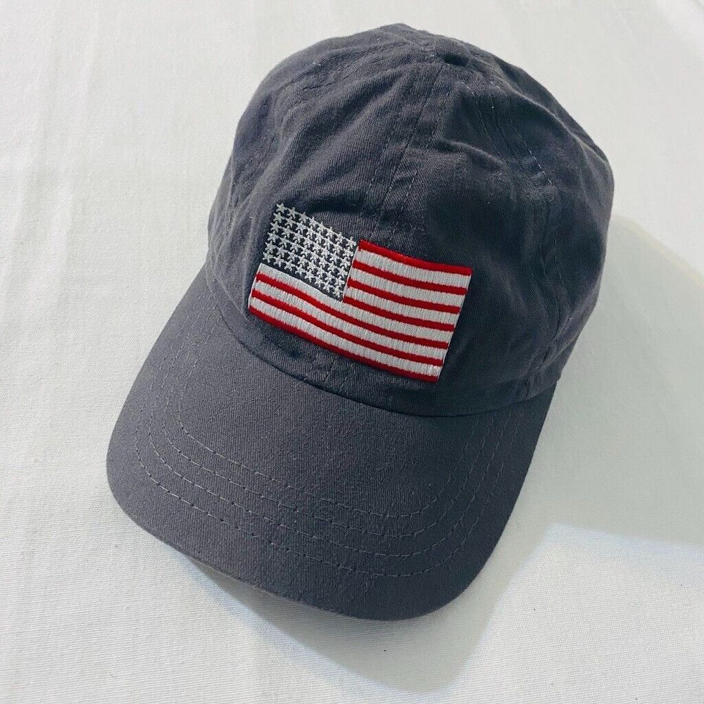 Collared Greens American Made Hat Cap Strap Gray Distressed Fade USA Flag